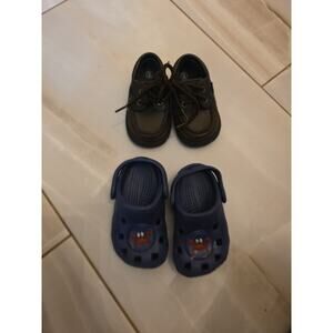 Crics Boat Shoes Size 2M Infant Beige/Sahara Leather Lot Of 2